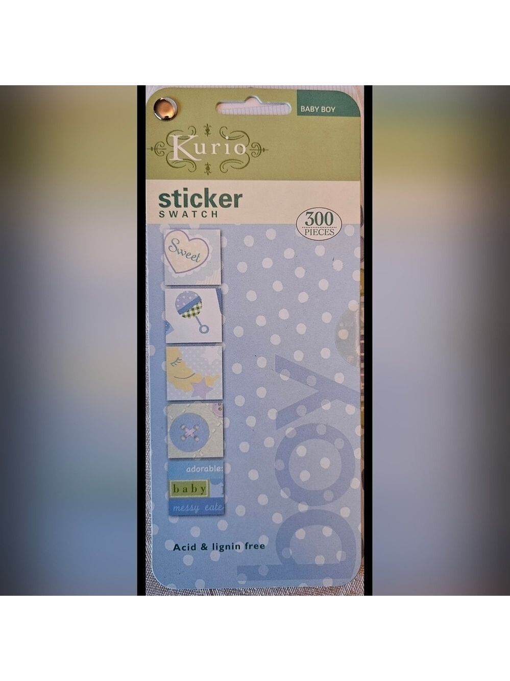 Kurio Baby Boy Stickers, 300 Stickers Per Book, Acid and Lignin Free